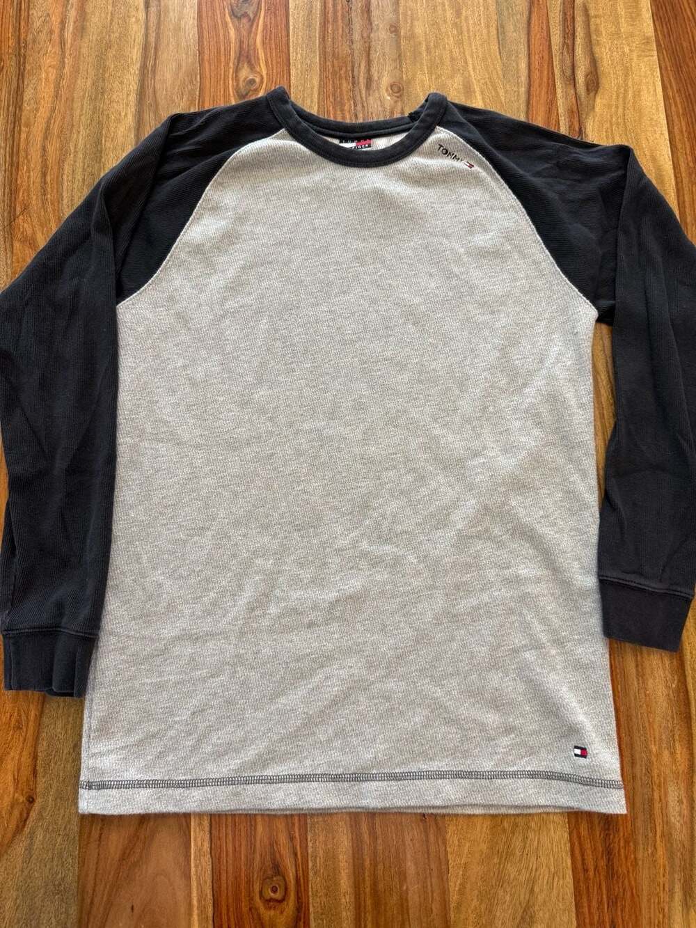 Y2K Tommy Hilfiger Mens XL Long Sleeve Thermal Raglan